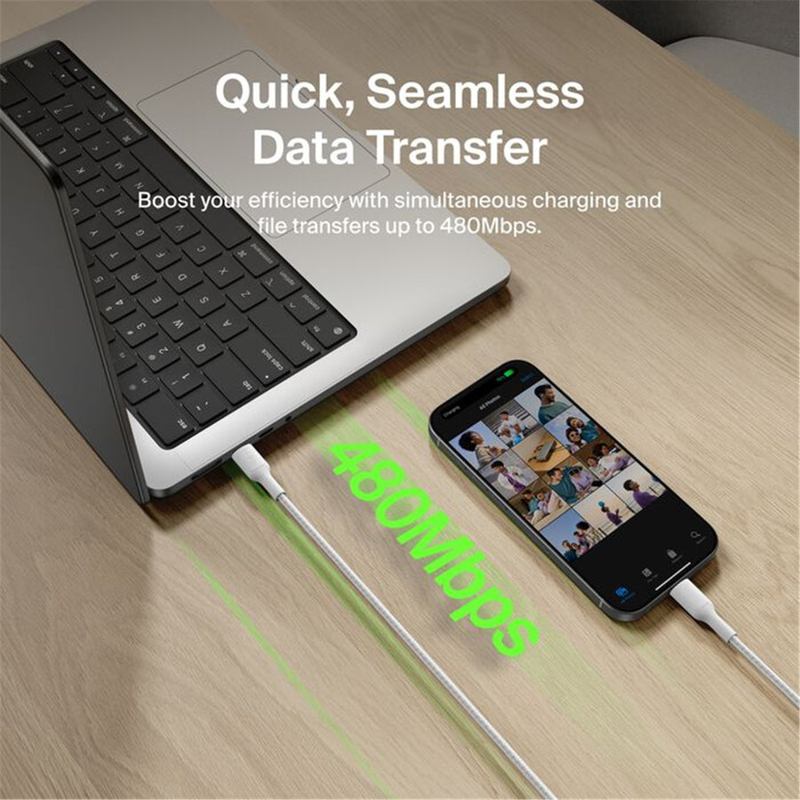 Belkin CAB025FQ2MWH - BoostCharge Pro USB-C TO USB-C 240W 2.0
