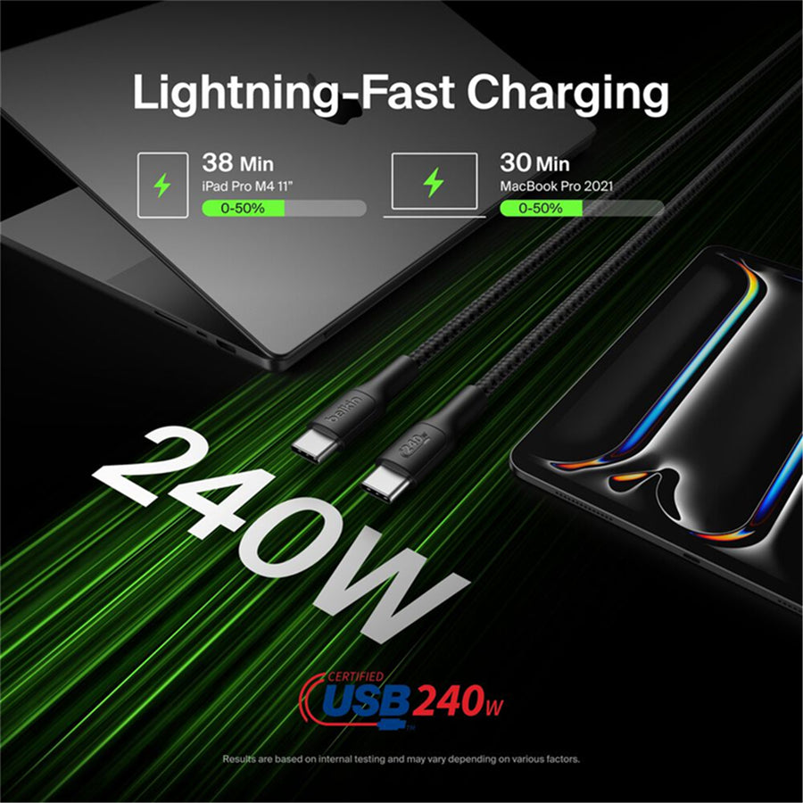 Belkin CAB025FQ3MBK - BoostCharge Pro USB-C TO USB-C 240W 2.0