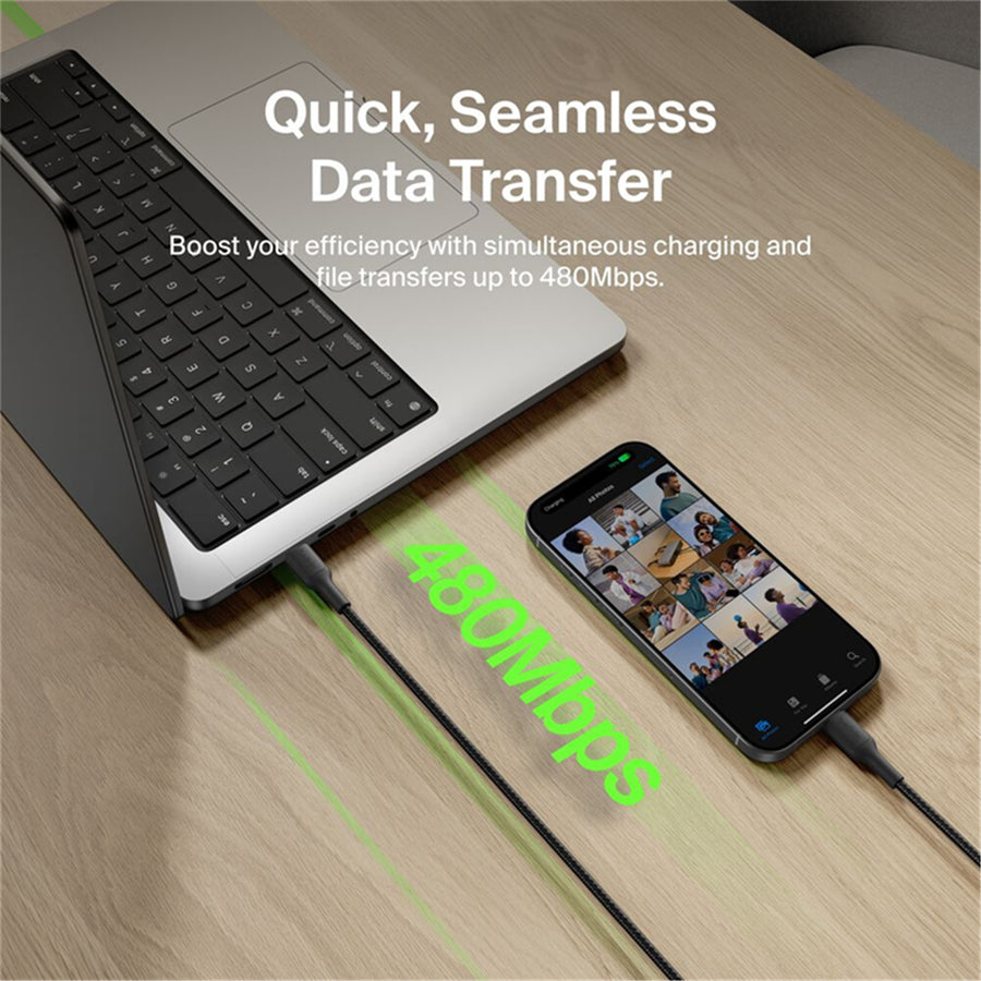 Belkin CAB025FQ3MBK - BoostCharge Pro USB-C TO USB-C 240W 2.0