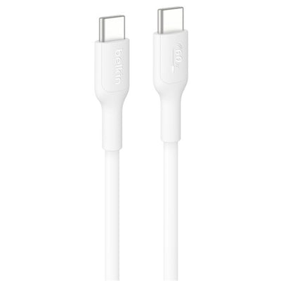Belkin CAB023FQ3MWH - USB-C-auf-USB-C-Kabel 60W 2.0 PCR 3M - WH