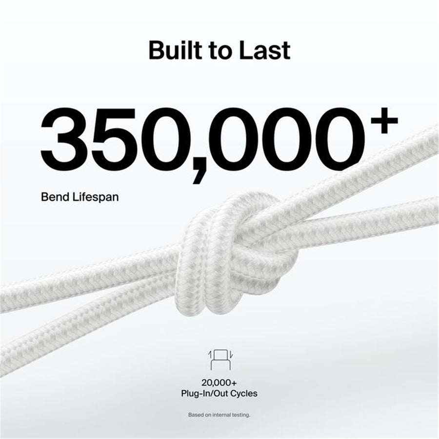 Belkin CAA020FQ2MWH - Braided USB-A Cable LTG Connector 2m WH