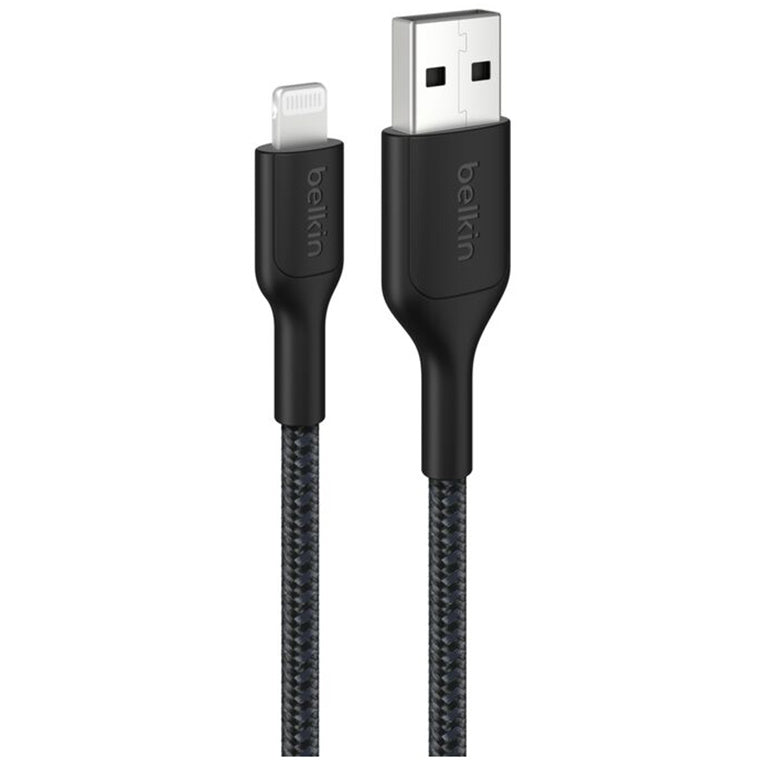 Belkin CAA020FQ0MBK - Braided USB-A Cable-LTG Connector 15cm