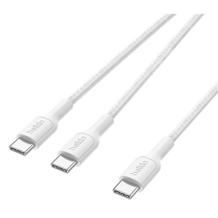 Belkin BoostCharge Pro 140W Dual USB-C to C Cable - White -1.5M ( White)