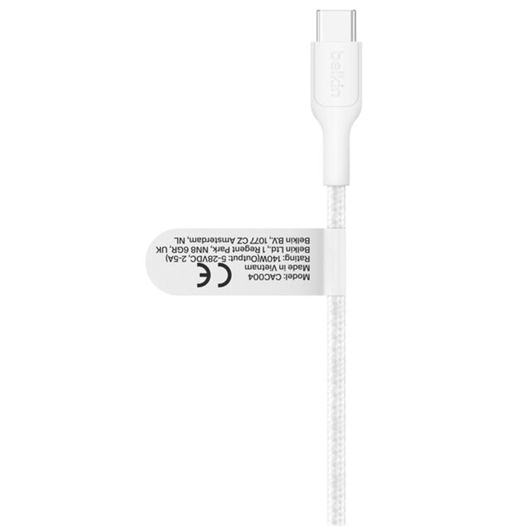 Belkin BoostCharge Pro 140W Dual USB-C to C Cable - White -1.5M ( White)