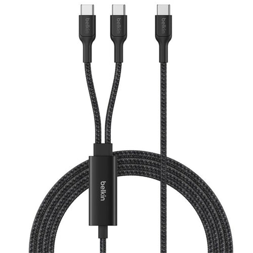 Belkin BoostCharge Pro 140W Dual USB-C to C Cable - Black -1.5M (Black)