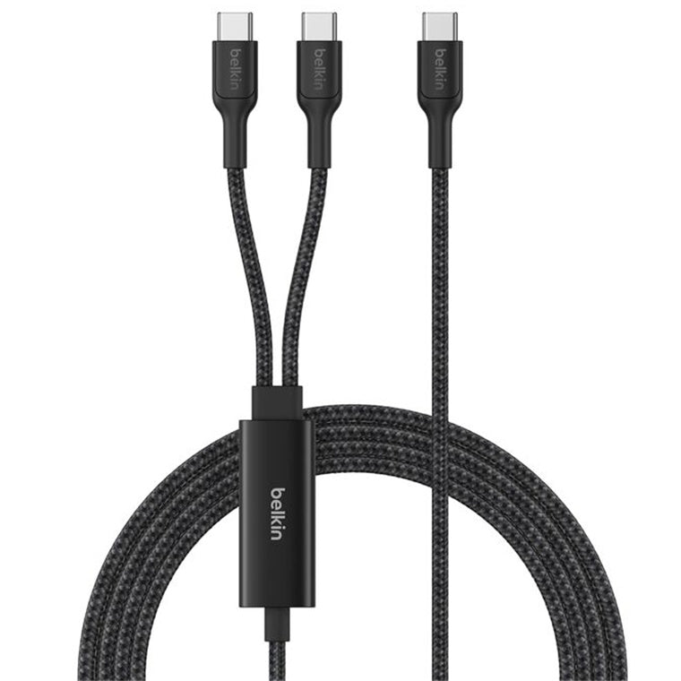 Belkin BoostCharge Pro 140W Dual USB-C to C Cable - Black -1.5M (Black)