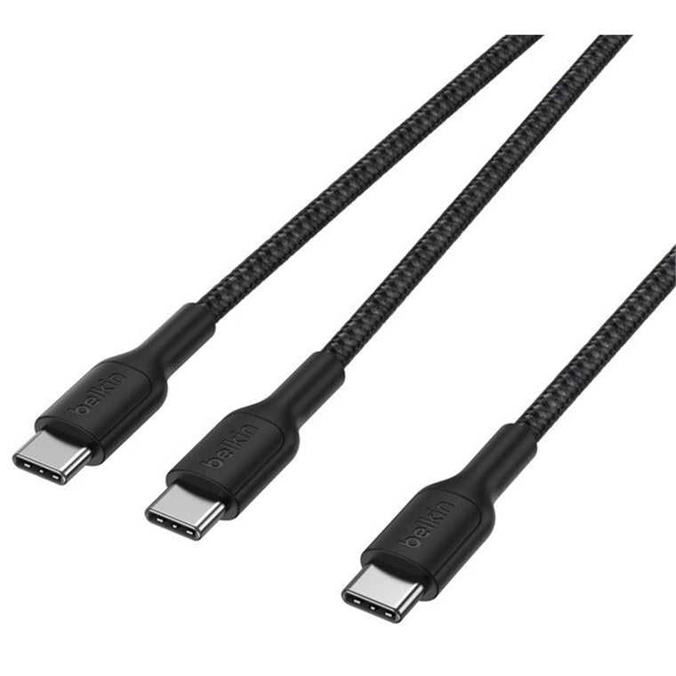 Belkin BoostCharge Pro 140W Dual USB-C to C Cable - Black -1.5M (Black)