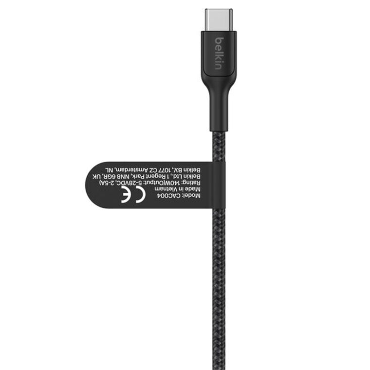 Belkin BoostCharge Pro 140W Dual USB-C to C Cable - Black -1.5M (Black)