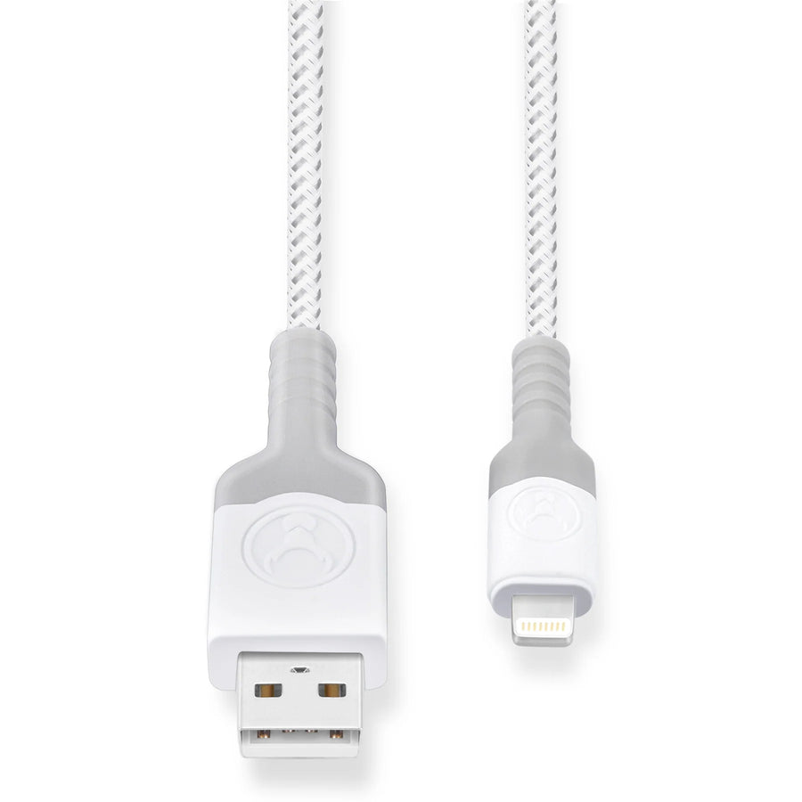 Bonelk Long-Life USB-A to Lightning Cable - 2m - White - Grey