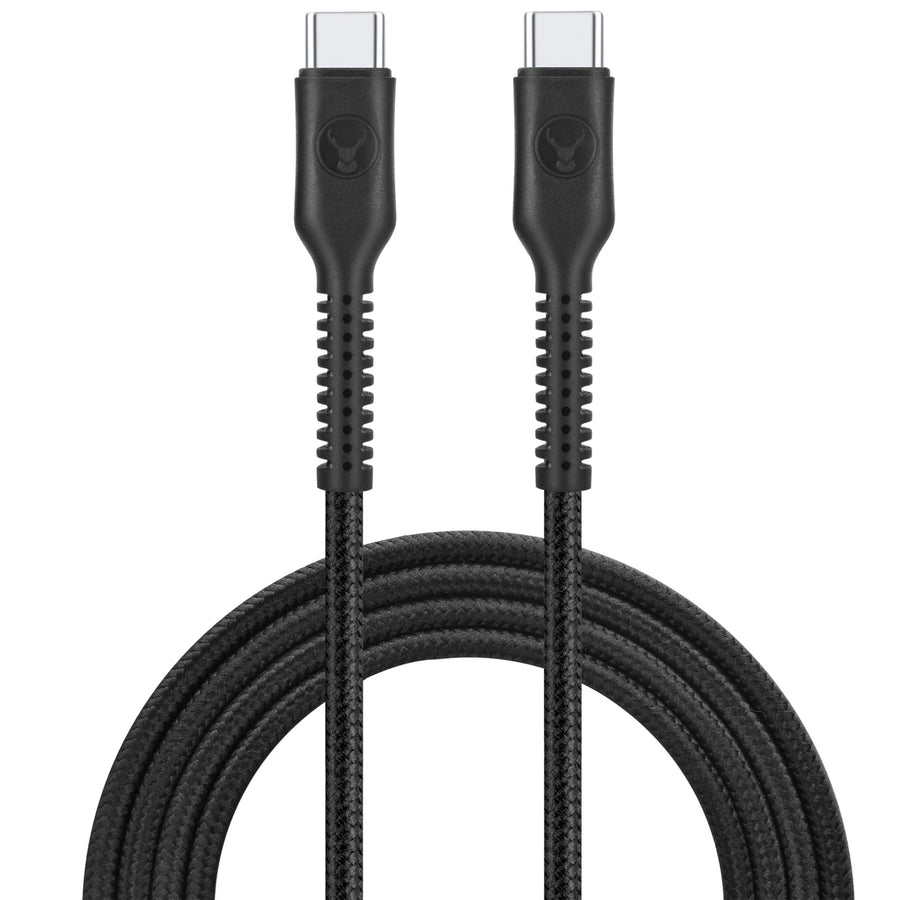 ELK-04520-R - Bonelk Long-Life Easy Grip USB-C auf USB-C Kabel, 240W/480Mbps - 1.5m (Schwarz)