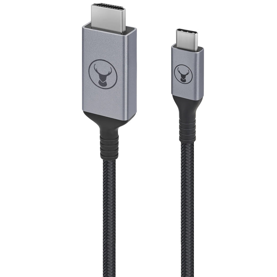 Bonelk Long-Life USB-C to HDMI Cable - 1.5m - Black - Space Grey