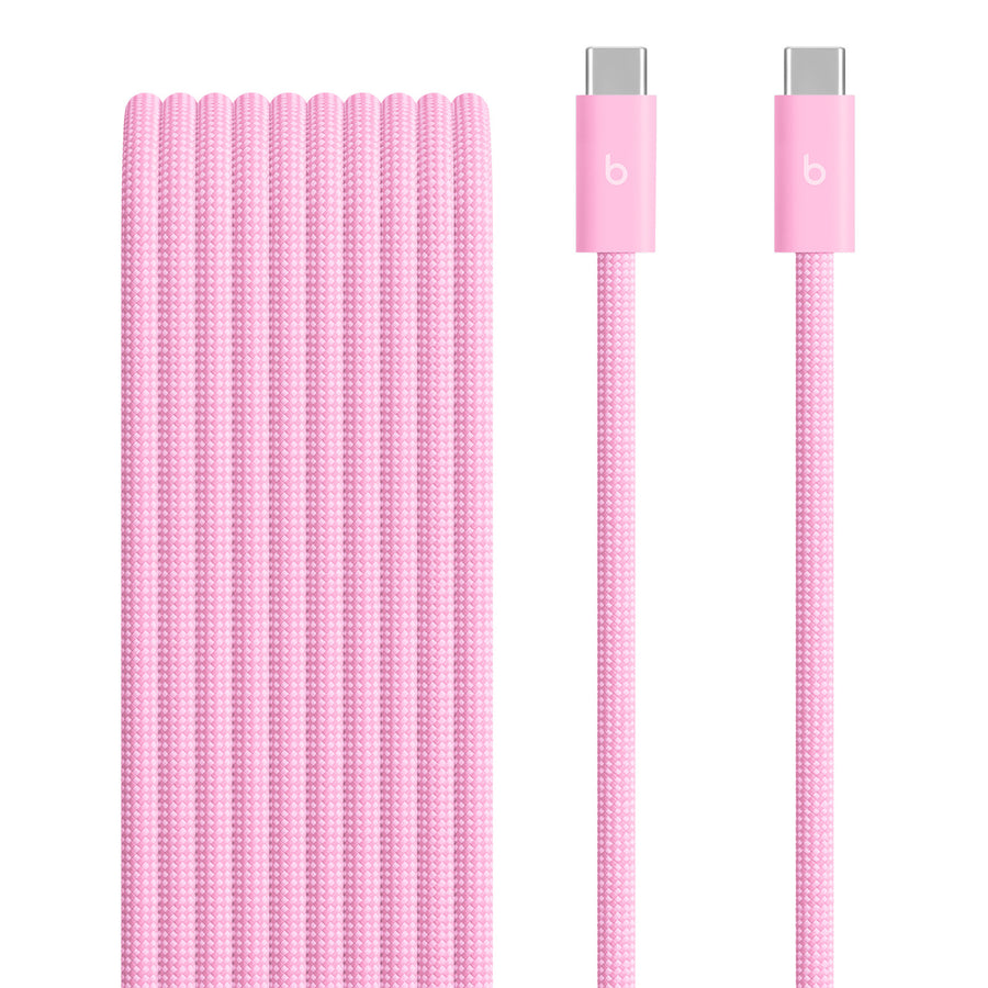 Beats   240W USB-C to USB-C Braided Cable (3 m / 10 ft)  - Power Pink
