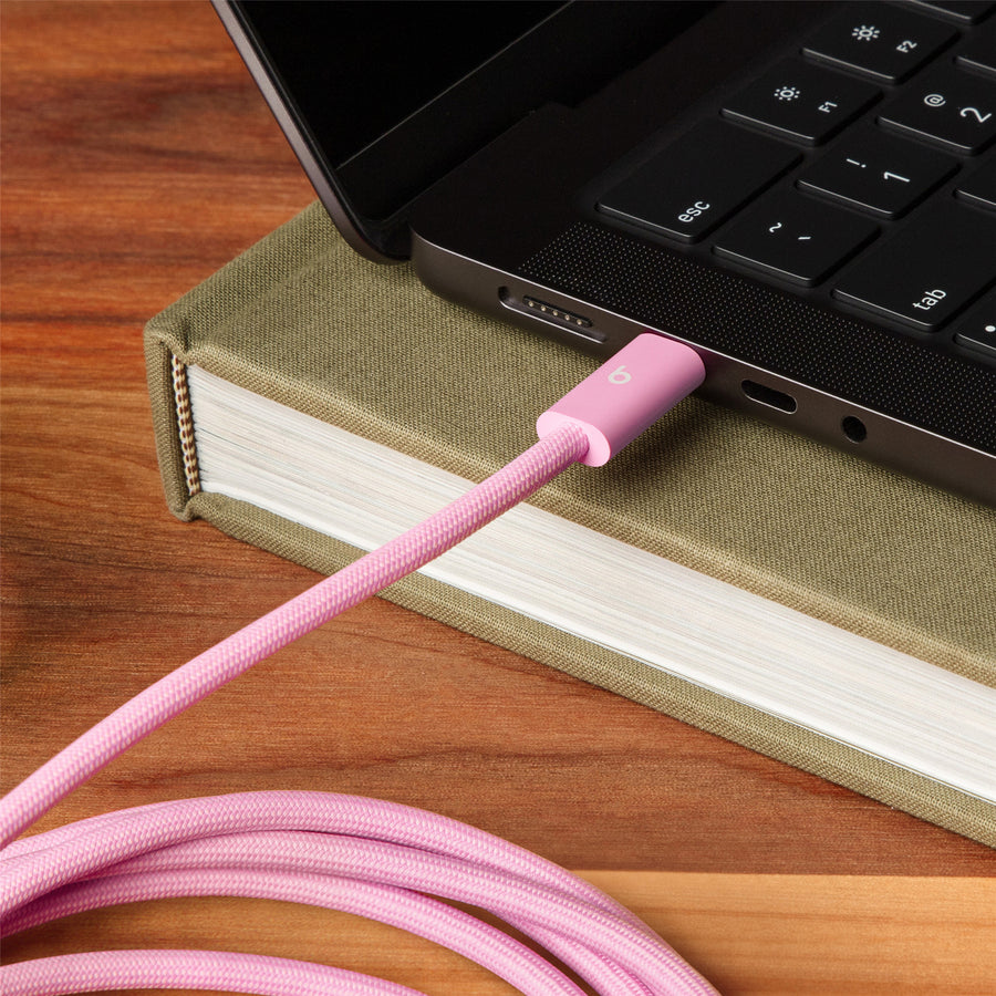 Beats   240W USB-C to USB-C Braided Cable (3 m / 10 ft)  - Power Pink