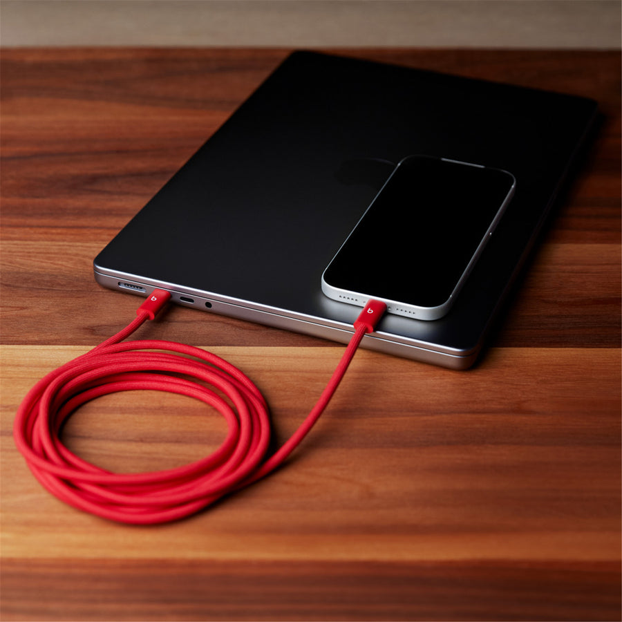 Beats   240W USB-C to USB-C Braided Cable (3 m / 10 ft)  - Rapid Red