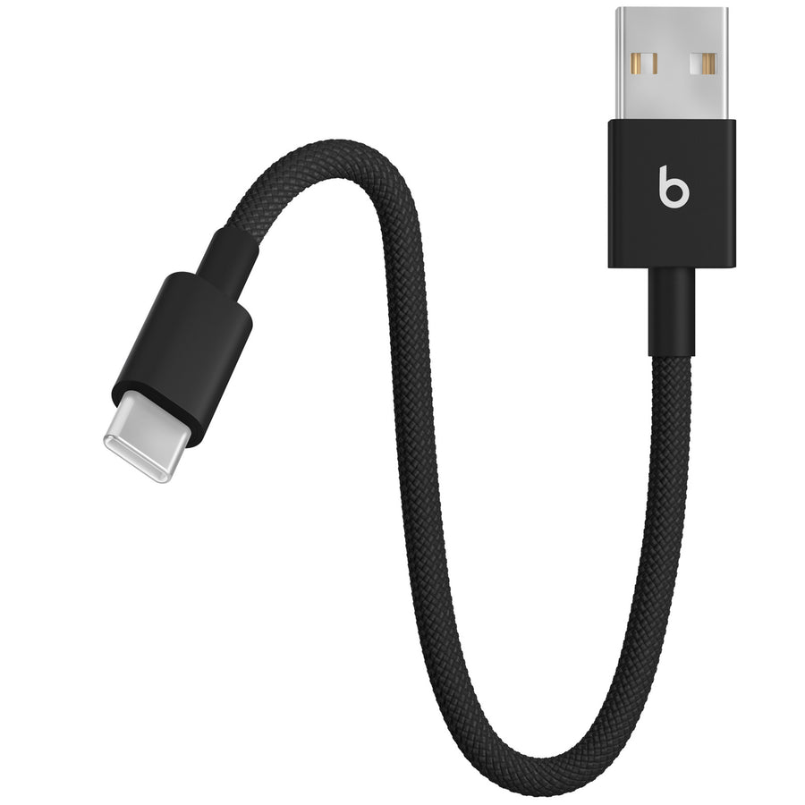 Beats USB-A to USB-C Woven Short Cable (20 cm) - Bolt Black