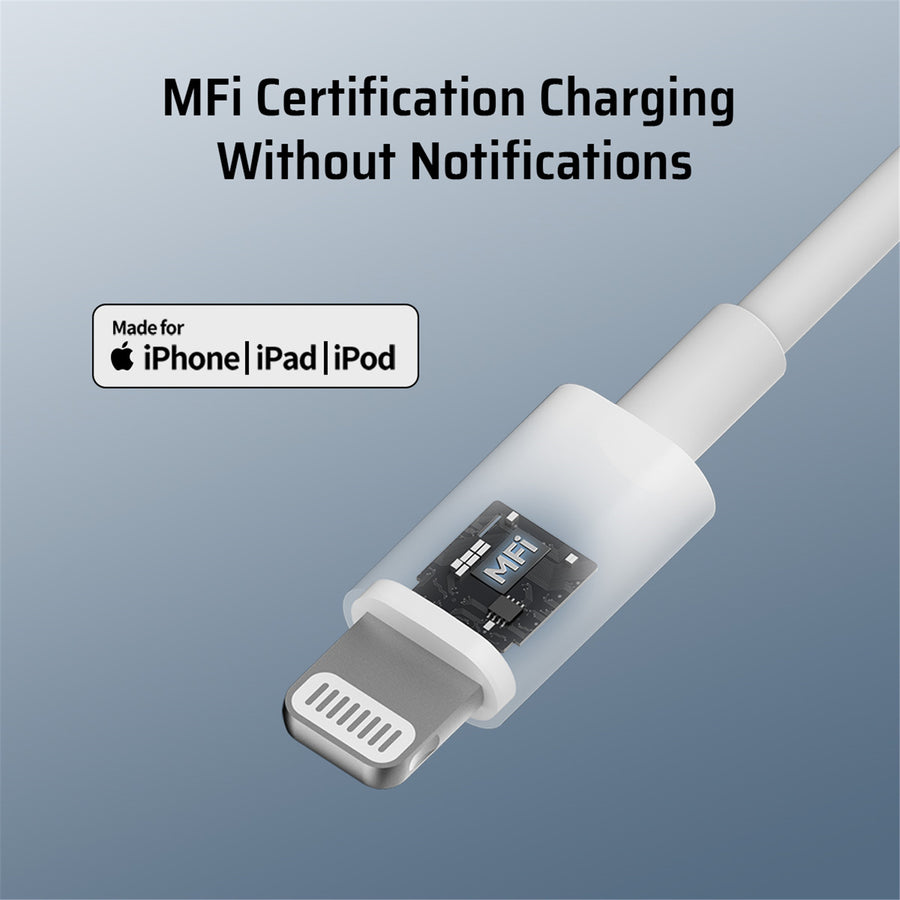 CUKTECH 1m USB-C to Lightning  Charge Cable - White -
