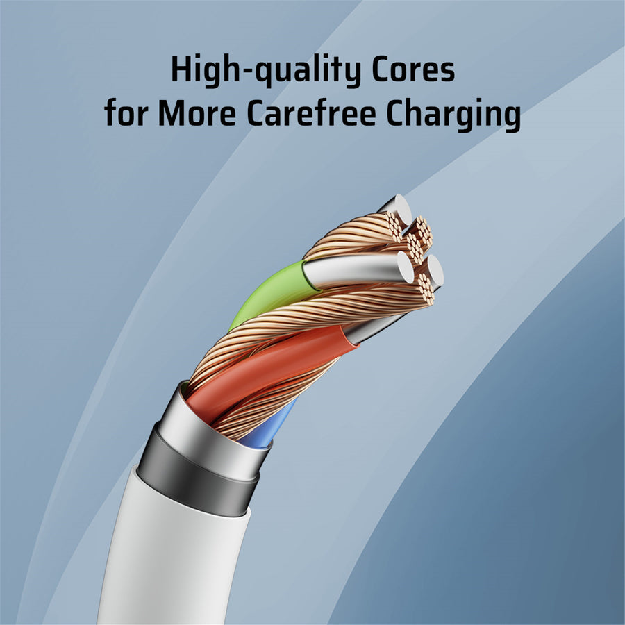 CUKTECH 1m USB-C to Lightning  Charge Cable - White -