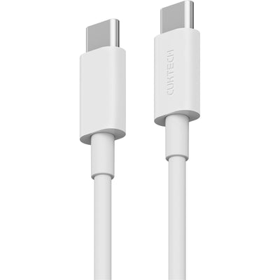 CUKTECH 100W 5A 1.5m USB-C to USB-C Fast Charge Cable - White -