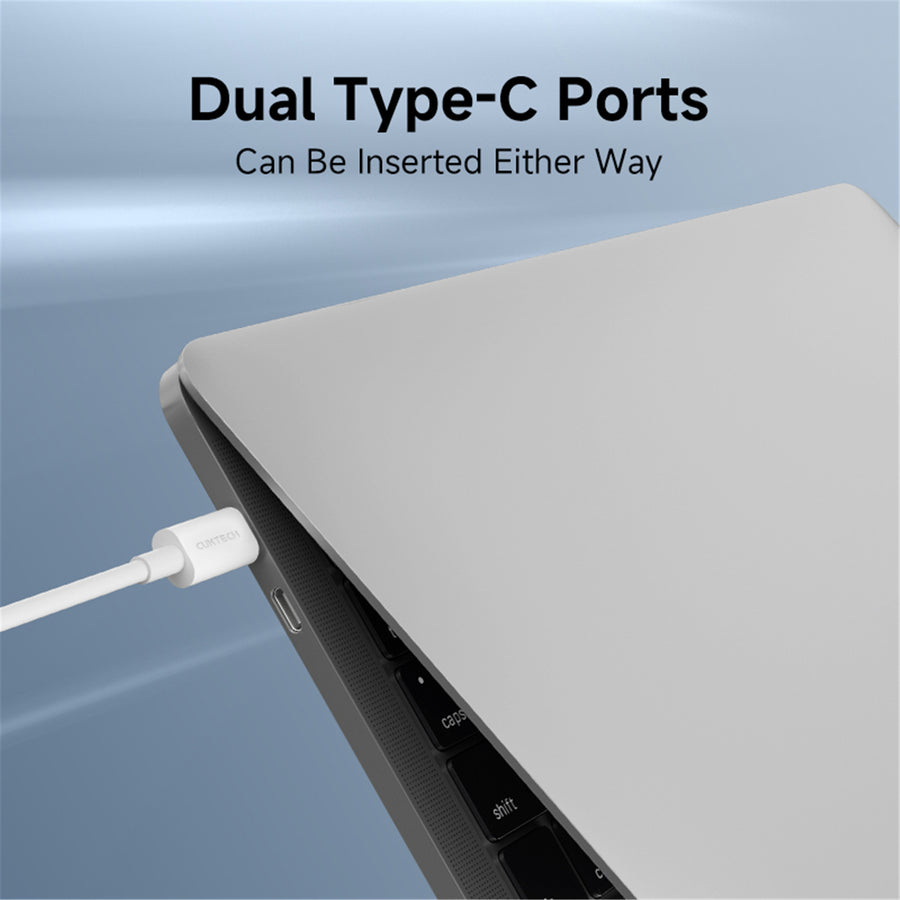 CUKTECH 100W 5A 1.5m USB-C to USB-C Fast Charge Cable - White -