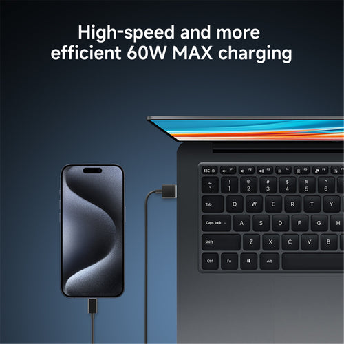 CUKTECH 60W 3A 1m USB-C to USB-A  Cable - Black-