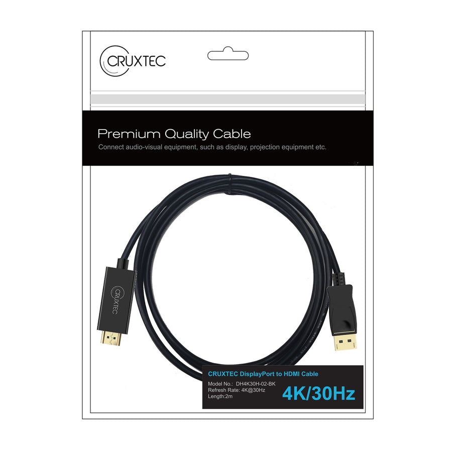 Cruxtec  3m  DisplayPort to HDMI Cable 4K/30hz