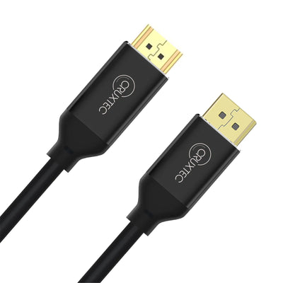 Cruxtec 2m DisplayPort 1.4 to HDMI Cable 48Gbps -  8K/60Hz & 4K/120Hz