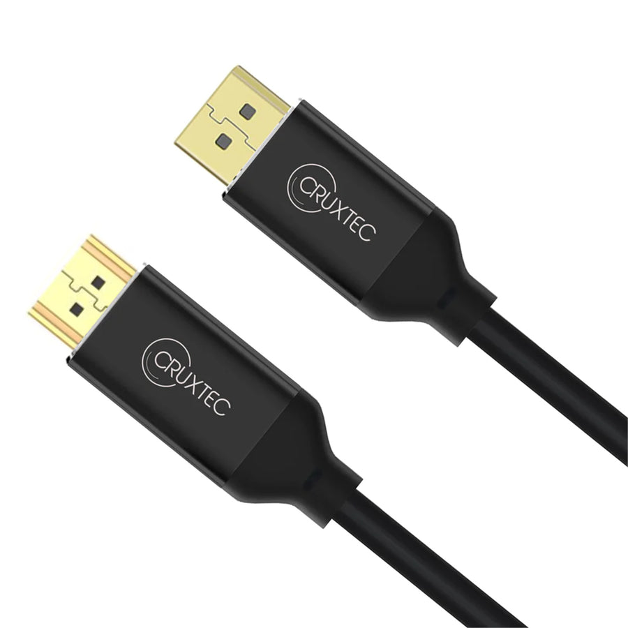 Cruxtec 2m DisplayPort 1.4 to HDMI Cable 48Gbps -  8K/60Hz & 4K/120Hz