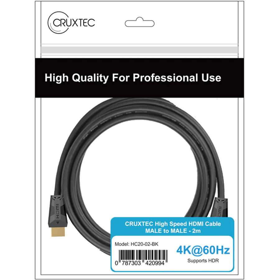 Cruxtec  2m  HDMI Cable 18Gbps Premium High Speed