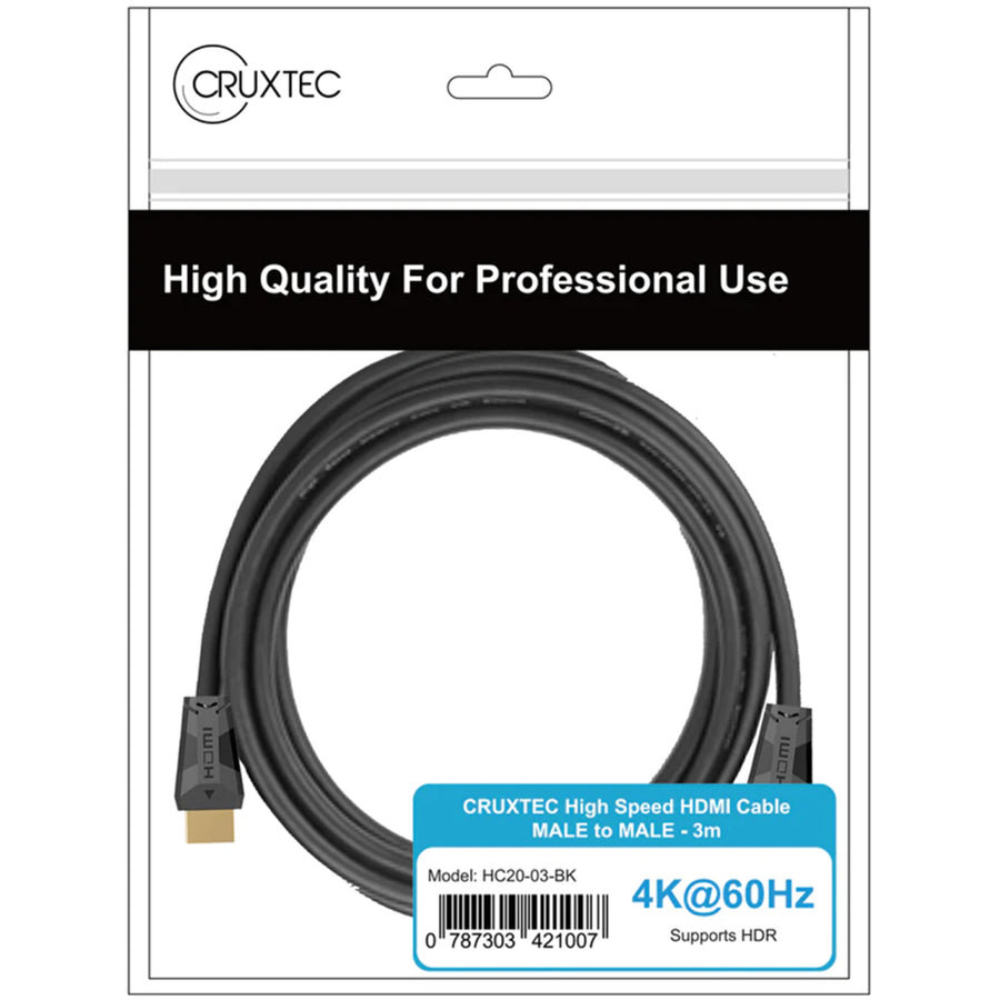 Cruxtec  3m  HDMI Cable 18Gbps Premium High Speed