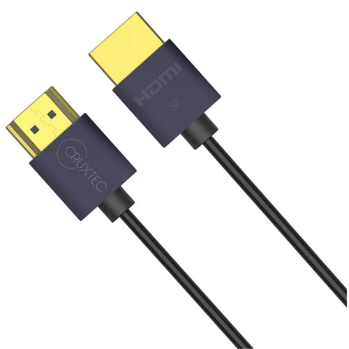 Cruxtec 0.5m Ultra Slim HDMI Cable 48Gbps - Full Ultra HD - 8K/60Hz & 4K/120Hz