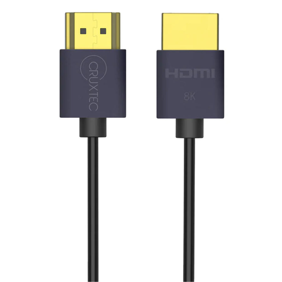 Cruxtec 0.5m Ultra Slim HDMI Cable 48Gbps - Full Ultra HD - 8K/60Hz & 4K/120Hz