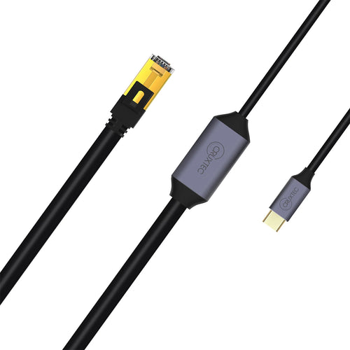 Cruxtec 3m USB-C to RJ45 Gigabit Ethernet Cable - Male to Male