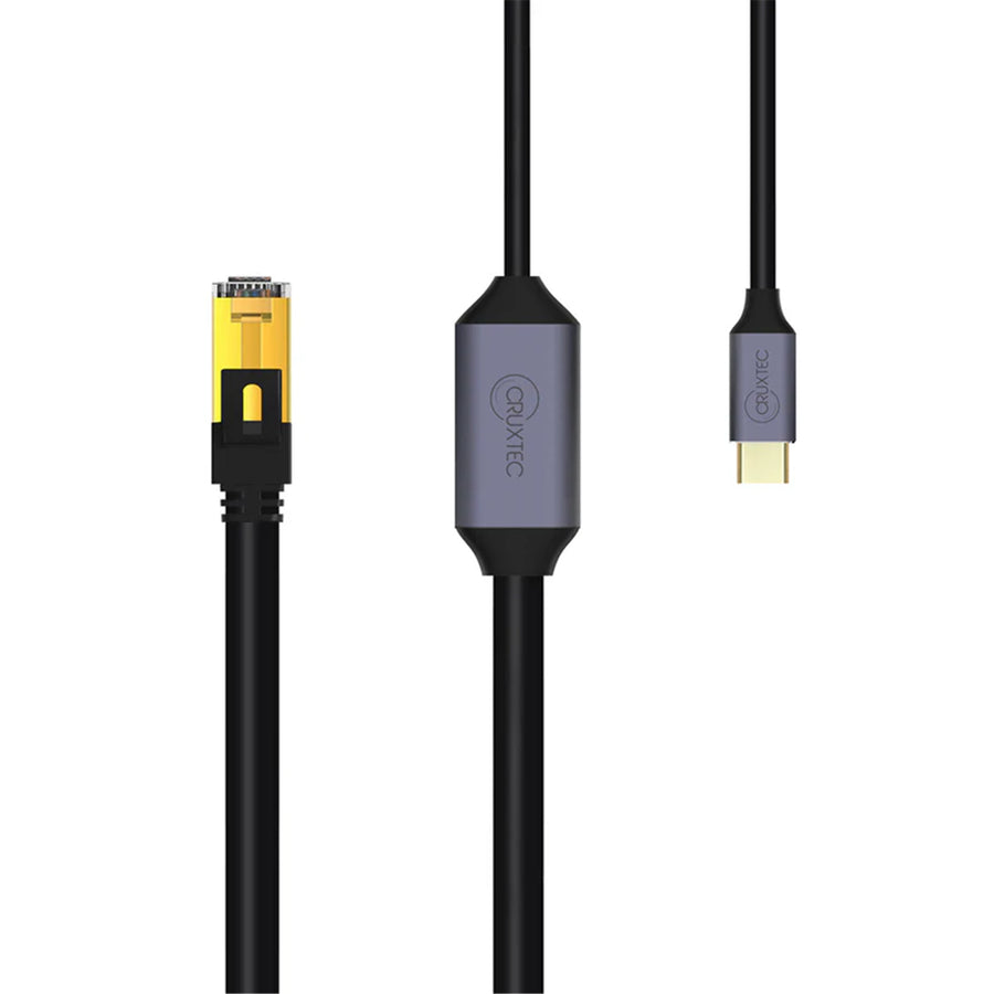 Cruxtec 3m USB-C to RJ45 Gigabit Ethernet Cable - Male to Male