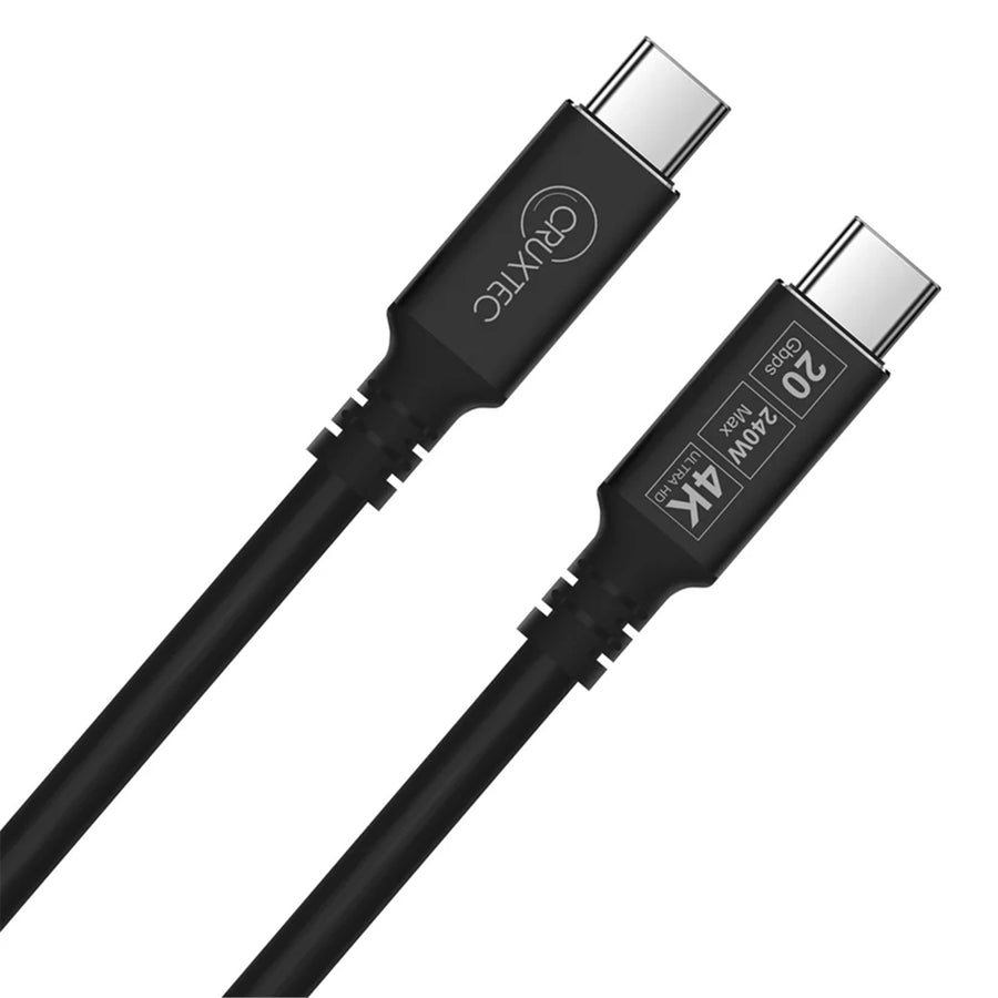 Cruxtec 3m USB-C to USB-C Cable - Full Feature for Syncing & Charging - ( 240W - 20Gbps - 4K/60Hz )