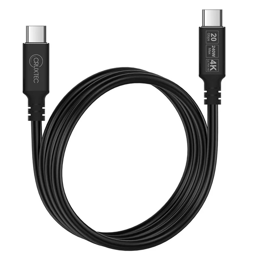 Cruxtec 3m USB-C to USB-C Cable - Full Feature for Syncing & Charging - ( 240W - 20Gbps - 4K/60Hz )