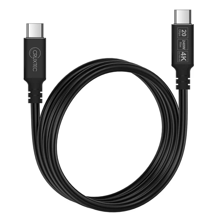 Cruxtec 5m USB-C to USB-C Cable - Full Feature for Syncing & Charging - ( 240W - 20Gbps - 4K/60Hz )