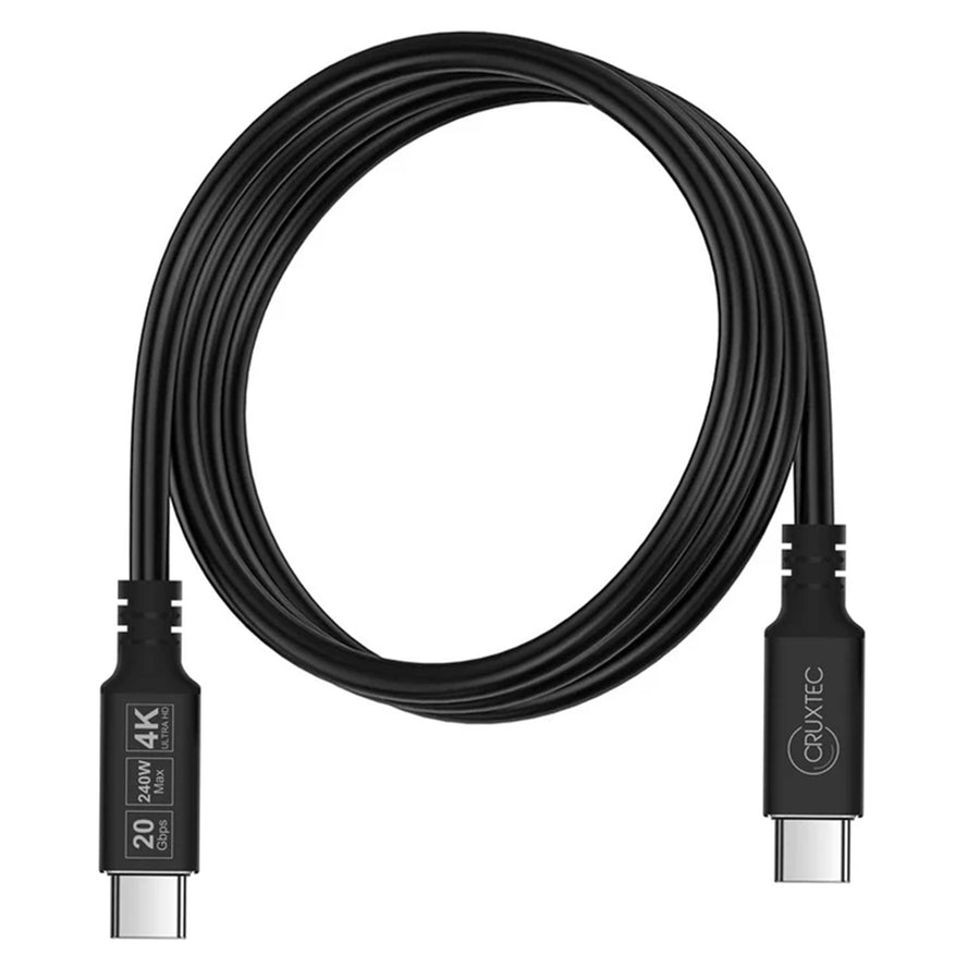 Cruxtec 5m USB-C to USB-C Cable - Full Feature for Syncing & Charging - ( 240W - 20Gbps - 4K/60Hz )