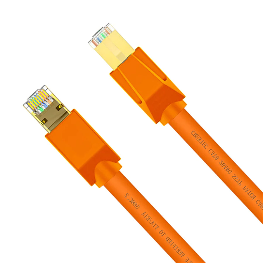 Cruxtec   Cat8 Ethernet Cable - 0.5m - Orange