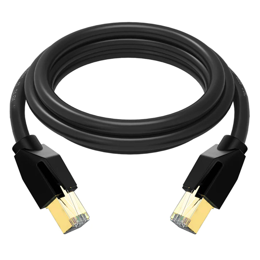 Cruxtec   Cat8 Ethernet Cable - 15m - Black