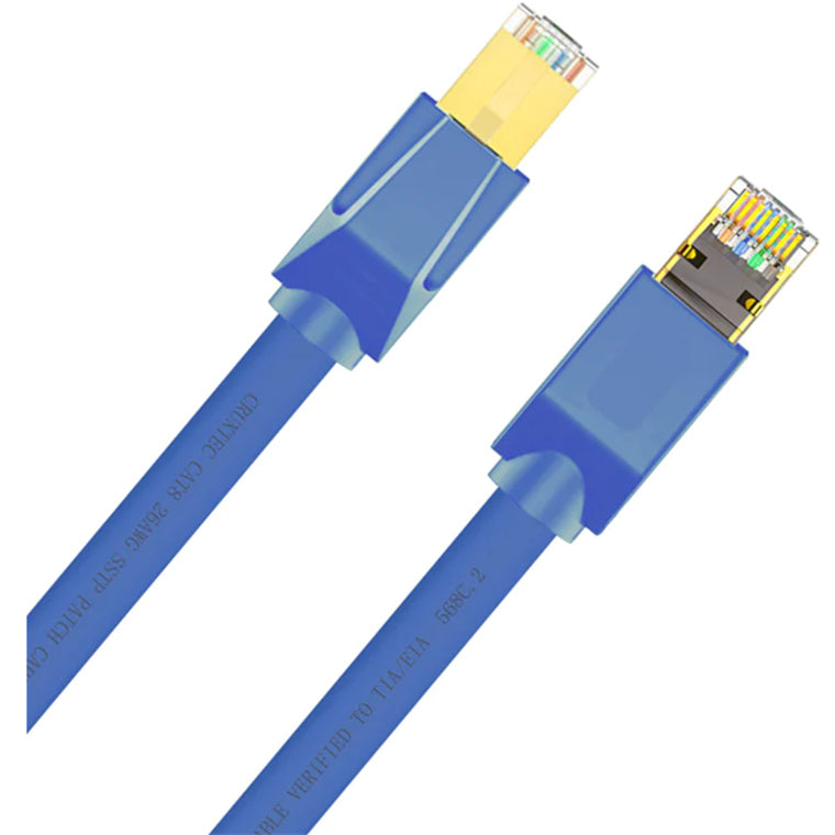 Cruxtec   Cat8 Ethernet Cable - 20m - Blue