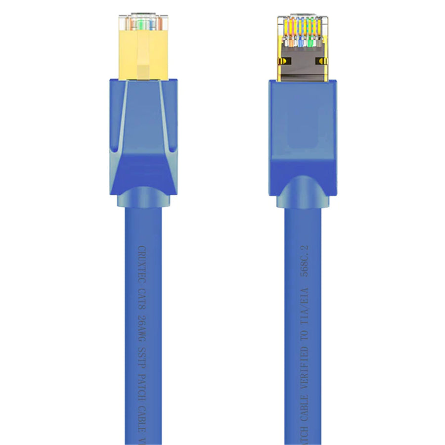 Cruxtec   Cat8 Ethernet Cable - 20m - Blue