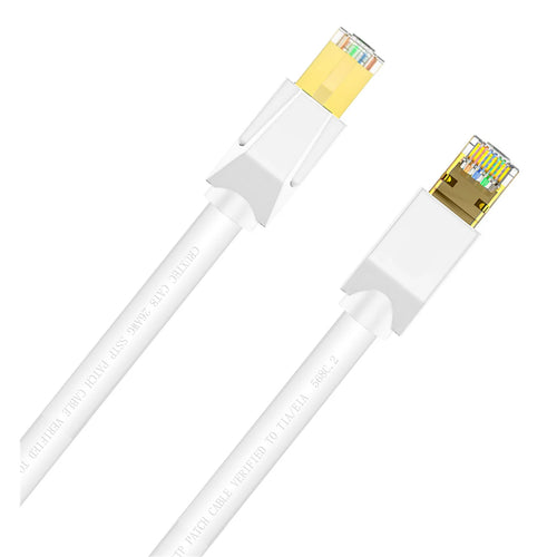Cruxtec   Cat8 Ethernet Cable - 0.3m - White