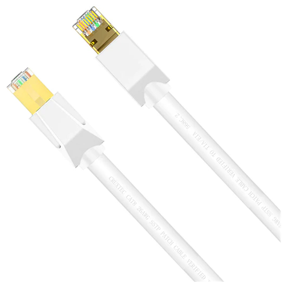 Cruxtec   Cat8 Ethernet Cable - 0.5m - White