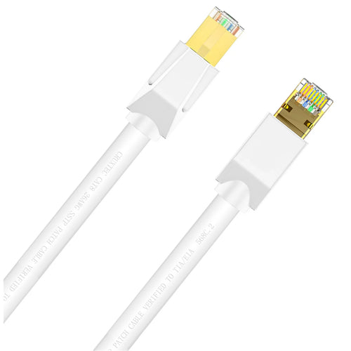Cruxtec   Cat8 Ethernet Cable - 1m - White