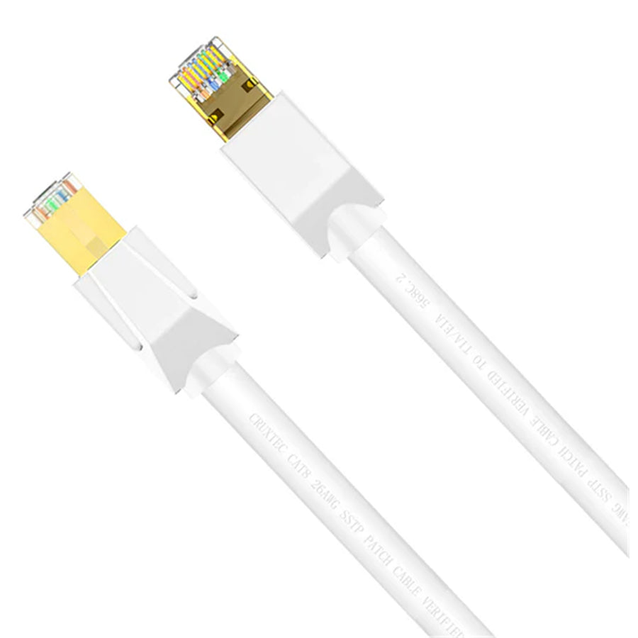 Cruxtec   Cat8 Ethernet Cable - 1m - White