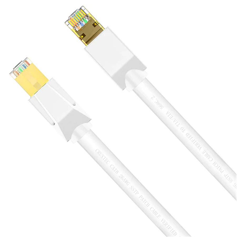 Cruxtec   Cat8 Ethernet Cable - 2m - White