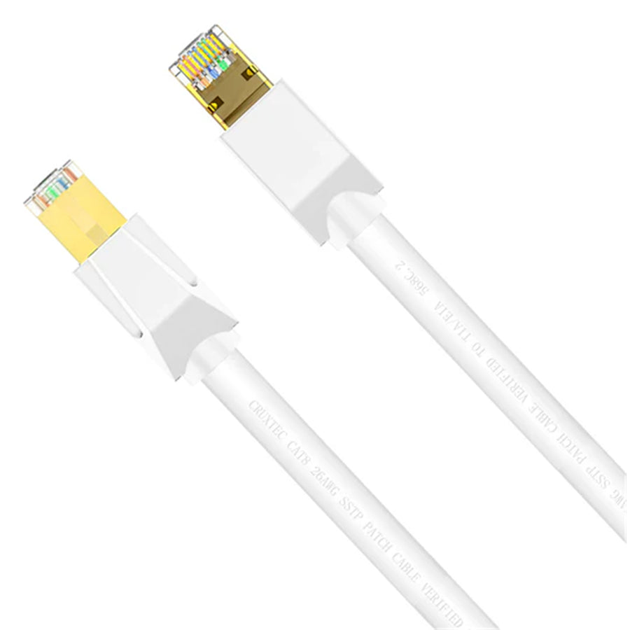 Cruxtec   Cat8 Ethernet Cable - 5m - White
