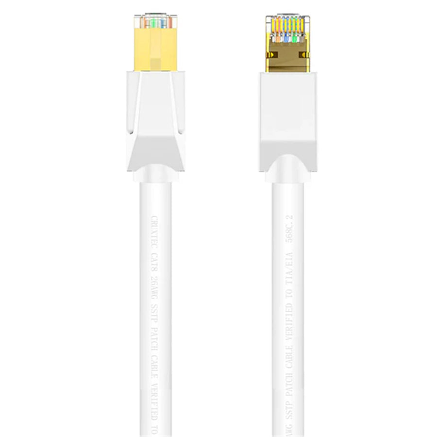 Cruxtec   Cat8 Ethernet Cable - 10m - White