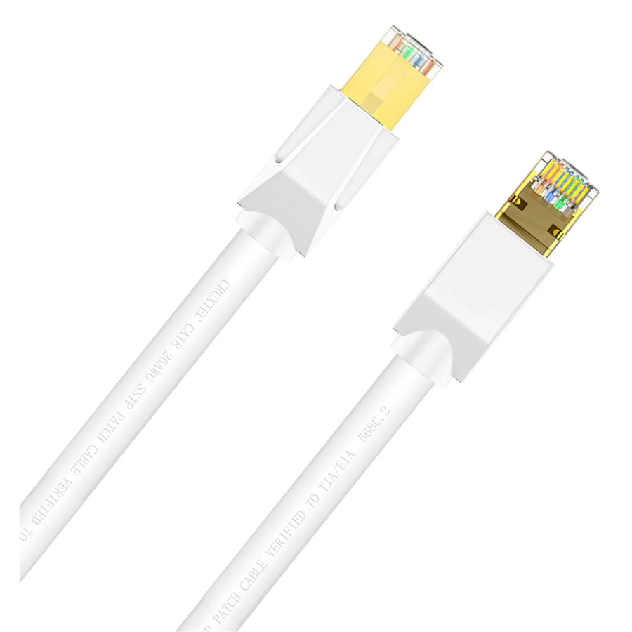 Cruxtec   Cat8 Ethernet Cable - 15m - White