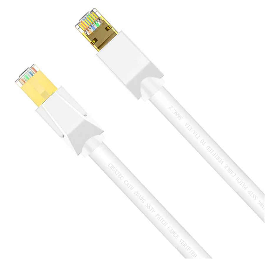 Cruxtec   Cat8 Ethernet Cable - 15m - White